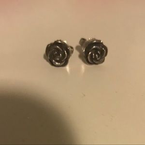 James Avery Sterling Sliver Rose Studs